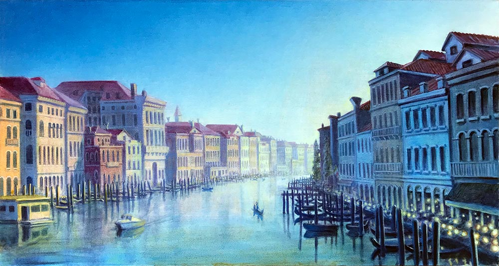 "Grand Canal" oil on canvas 18" X 34" 2005