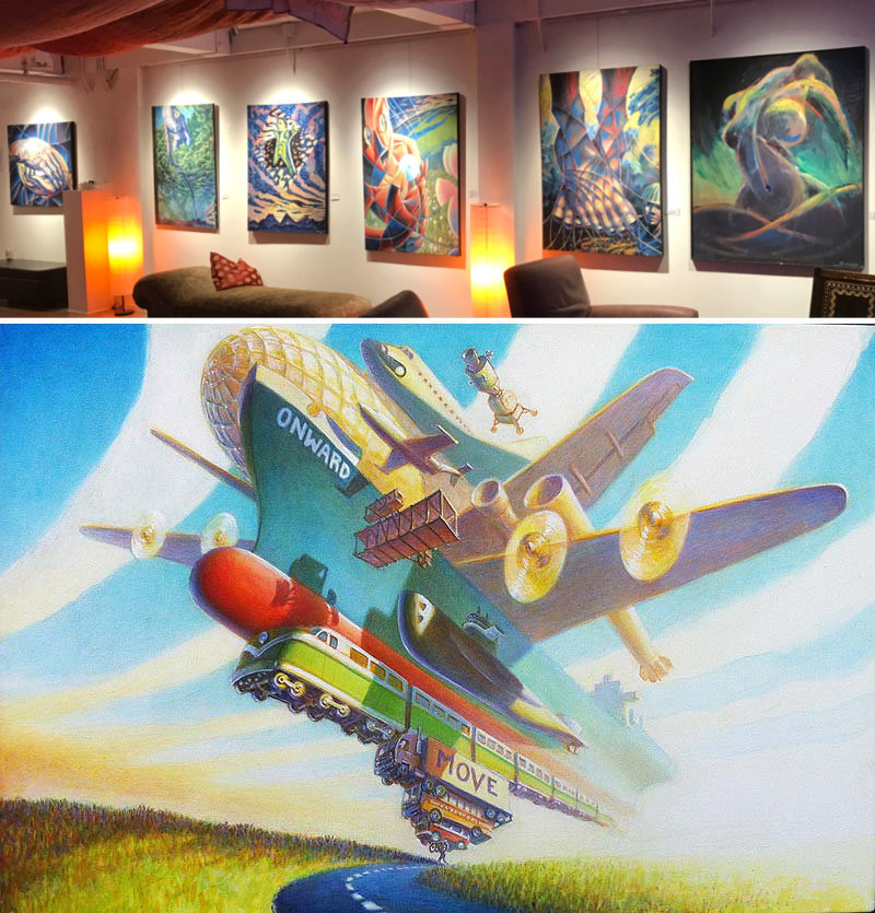 Images from 2025 exhibits at Water Sines Studio and Jeffery Moose Gallery.